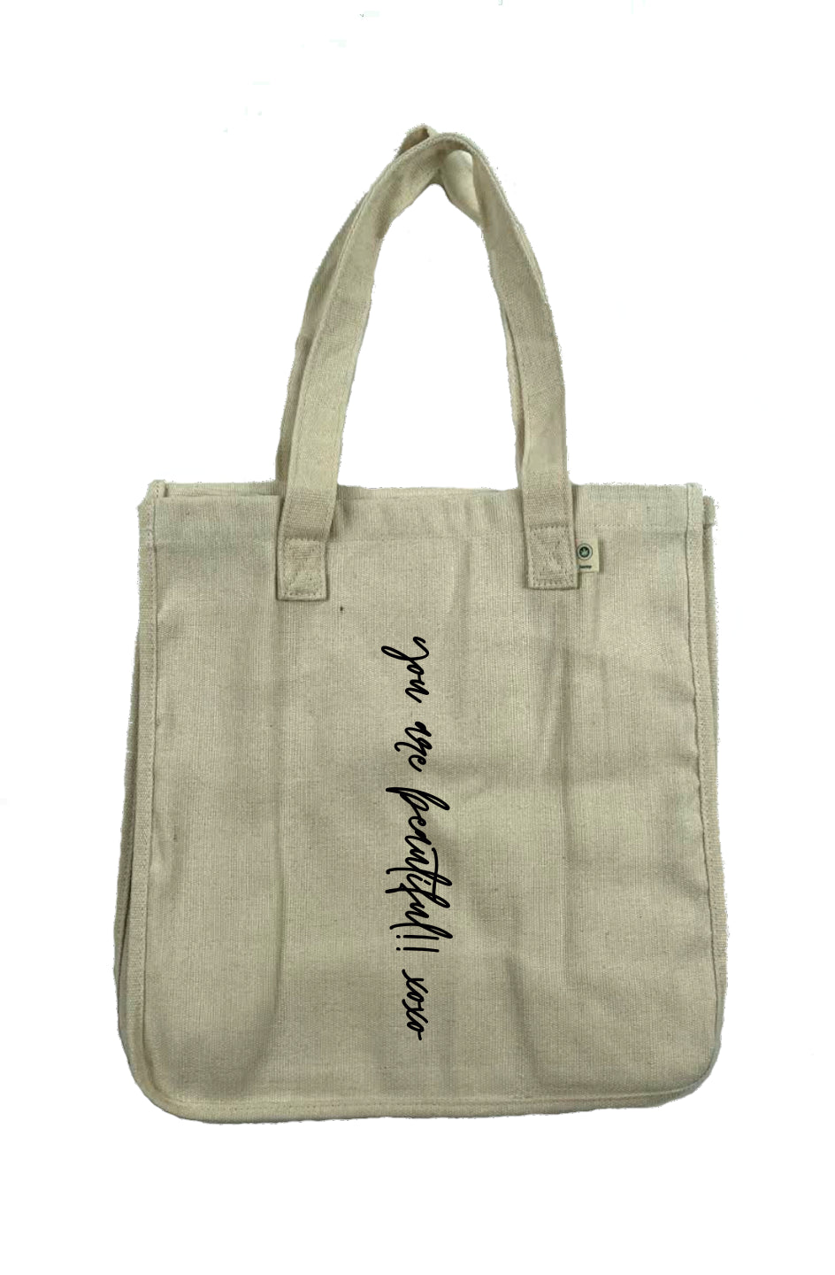 "you are beautiful..." Hemp Market Tote