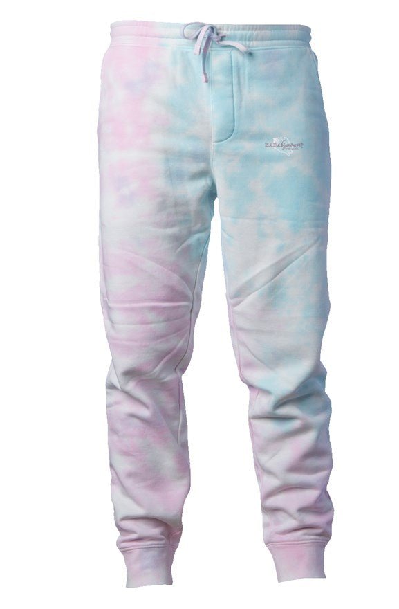 Conch Logo Cotton Candy Tie Dye Pants - Kadan Swimwear the Label. These Cotton Candy Joggers Are Super Soft, Comfortable And Light Weight. The Beautiful Tie Dye Pattern Gives A Chill Summertime Vibe, Perfect For Those Sunset Strolls Down The Beach! Available with our subtle conch logo.